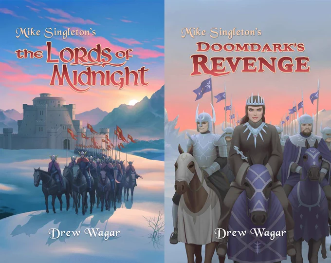 Lords of Midnight and Doomdark's Revenge novel covers