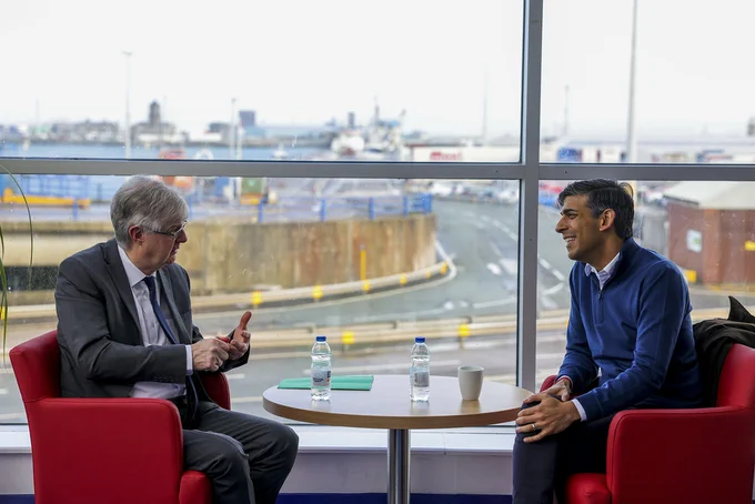 Prime Minister Rishi Sunak and First Minister of Wales Mark Drakeford