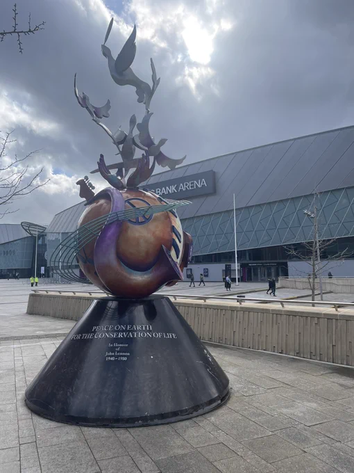 Photo of the peace monument outside the conference venue