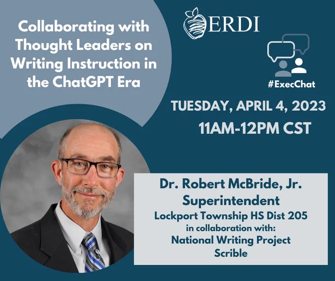 Register (https://us06web.zoom.us/meeting/register/tZMlduCtqjgtG9yJFEuEZYRN-71gdHwOMa8E) for the next ERDI #ExecChat with Dr. Bob McBride