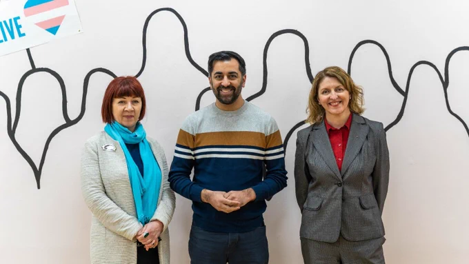 Humza Yousaf with Evelyn Tweed MSP on a visit to Made in Stirling.