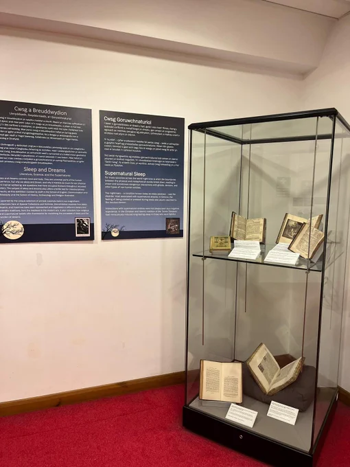 books on display in an exhibition