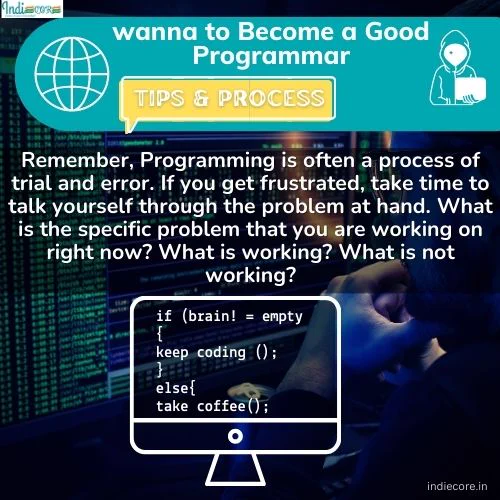 programming tips, process, and motivation image