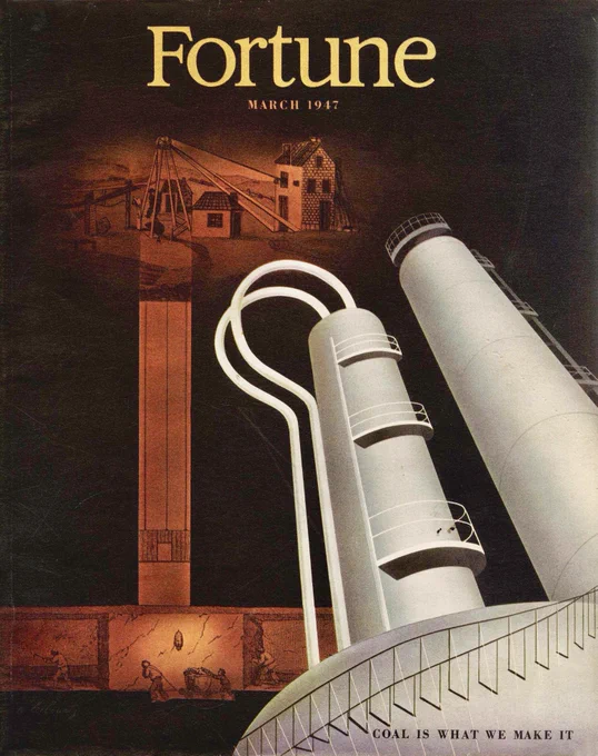 Matthew Leibowitz (1918 - 1974) was born in Philadelphia. He studied at night in the certificate programme at the Philadelphia Museum School of Industrial Art. From 1942 he art directed and consulted for several firms including IBM, RCA Victor, Sharp and Dohme, Spalding, Container Corporation of America, General Electric, N. W. Ayer and Son, The International Red Cross and others. His work is in the collections of the Museum of Modern Art, The Denver Art Museum and the Musee National d’Art Museum, Paris. Between 1941 and 1959 he received 163 gold medals and other awards.
https://poulwebb.blogspot.com/2021/01/fortune-magazine-part-4.html 21.2.22 