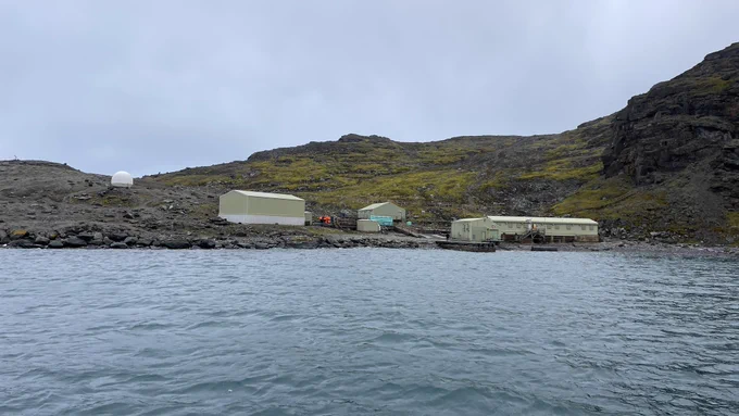 Signy Station viewed from a boat