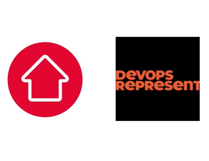 REA Group logo and DevOps Represent logo