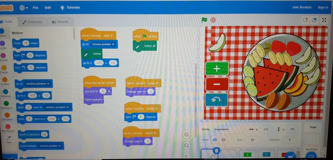 Coding project in Scratch