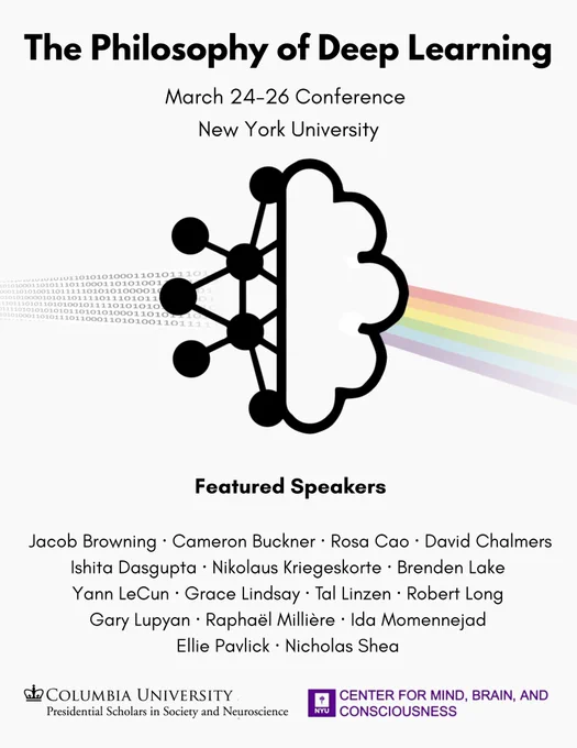 Poster of an upcoming conference on the Philosophy of Deep Learning. More information on https://phildeeplearning.github.io/