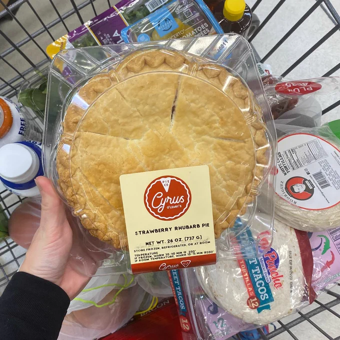 Cyrus O'Leary Strawberry Rhubarb Pie available at WinCo Foods.