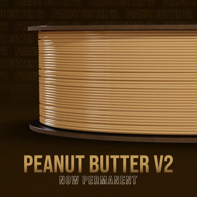 Peanut Butter colored 3D filament.