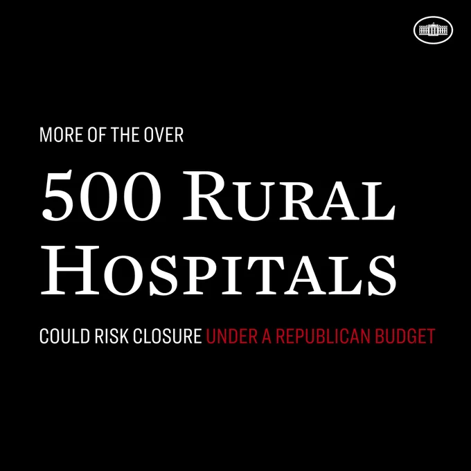 More of the over 500 rural hospitals could risk closure under a Republican budget.