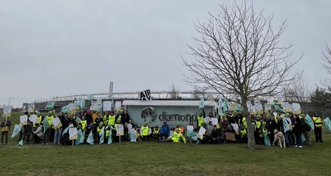 Photo of Prospect members on strike