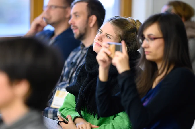 Students listening in a seminar