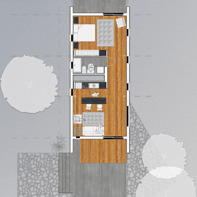 Project for a tiny house.