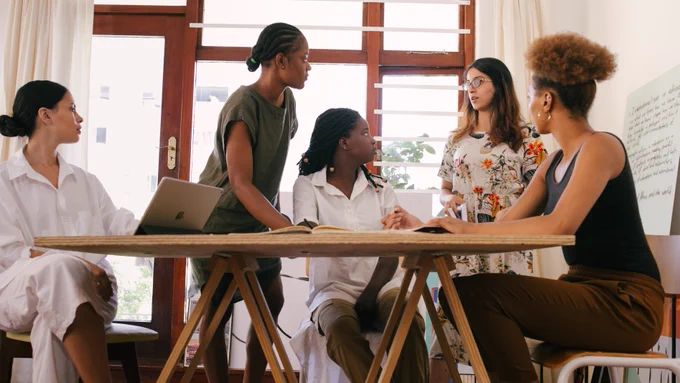 Women at a meeting. Photo by RF._.studio: https://www.pexels.com/photo/women-at-the-meeting-3810753/