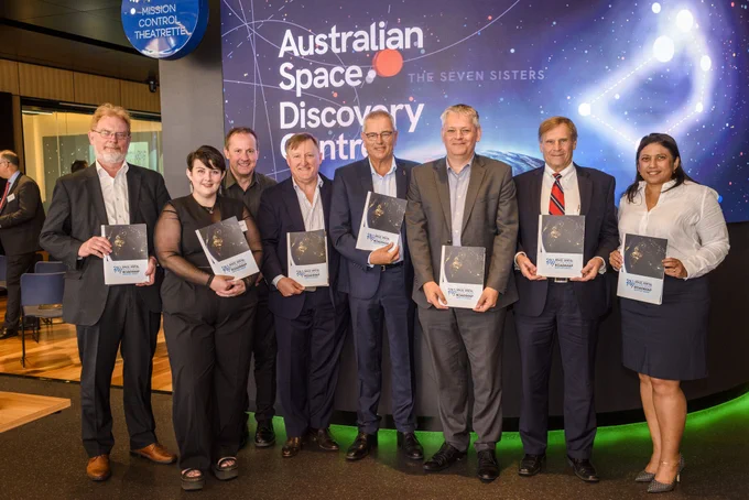 FrontierSI CEO, Graeme Kernich (third from right) with industry contributors to the eagerly awaited 2030 Space Spatial Industry Growth Roadmap paper