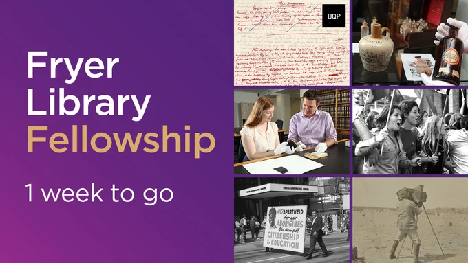 1 week to go - to apply for the Fryer Library Fellowship.