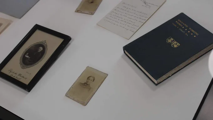 Books on a table 