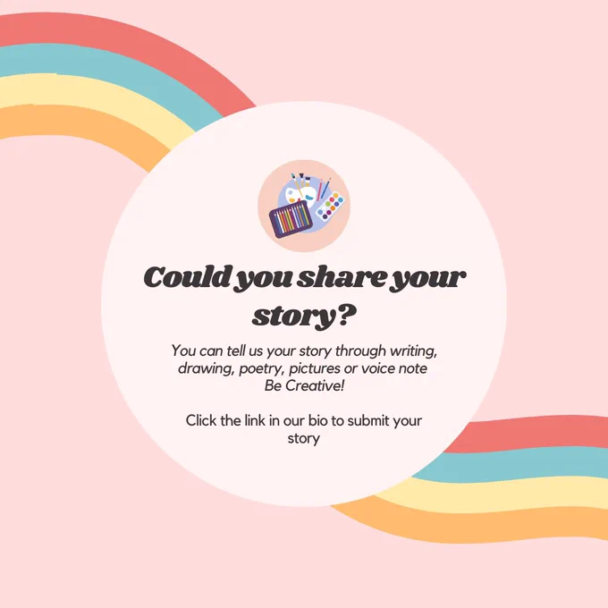 Could you share your story? You can tell us your story through writing, drawing, pictures or voice note. Be creative!

Click the link in the tweet to submit your story