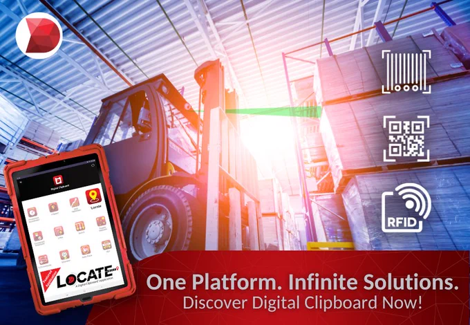 New Digital Clipboard Application Locate is used to track pallets, bins, or other materials in your warehouse with full traceability and hands-free scanner capabilities