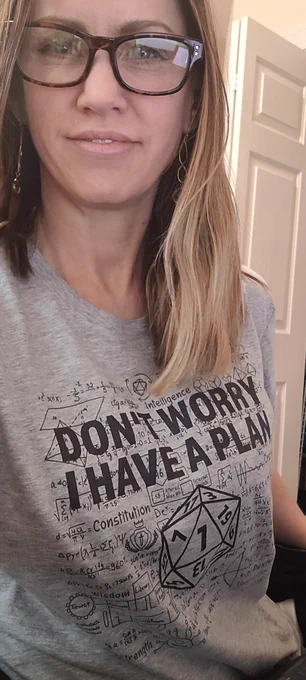 "Don't Worry, I have a Plan" D&D t-shirt