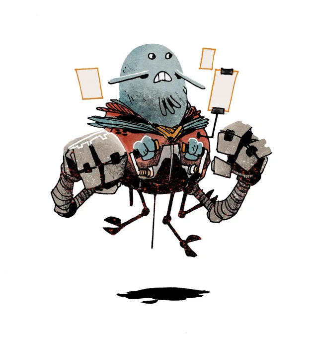 A floaty alien guy with robotic arms.