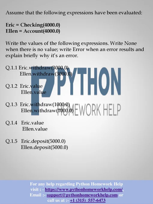 Online Python Homework Help