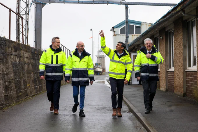 PM Rishi Sunak and Welsh First Minister Mark Drakeford in Anglesey
