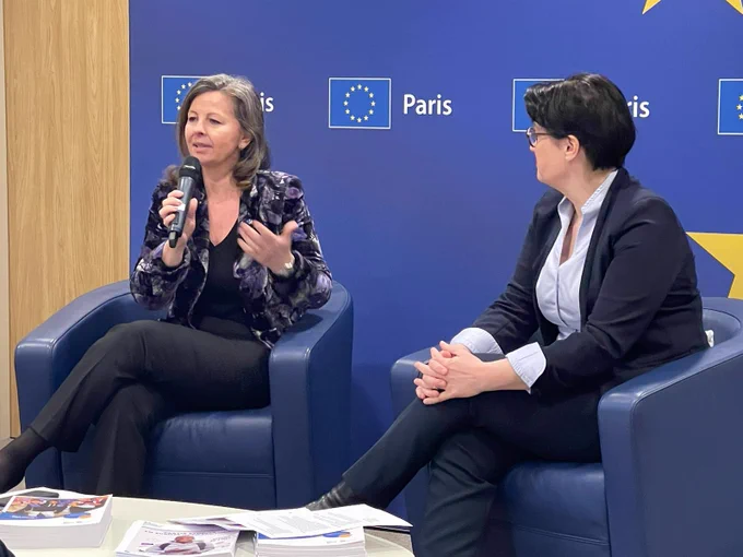 Conférence de presse avec Nelly Fesseau, Directrice d'Erasmus Plus France et Valerie Drezet, cheffe de la représentation de la Commission Européenne
