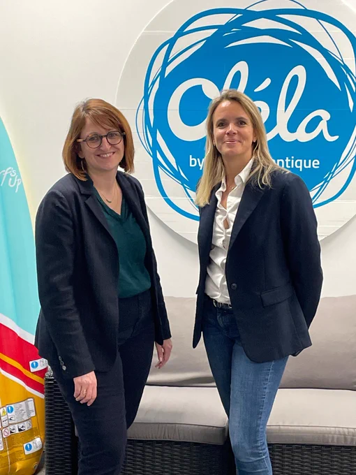 Caroline Foucaud Directrice Générale du Groupe Oléla et Isabelle Viale Directrice Marketing Sequoiasoft