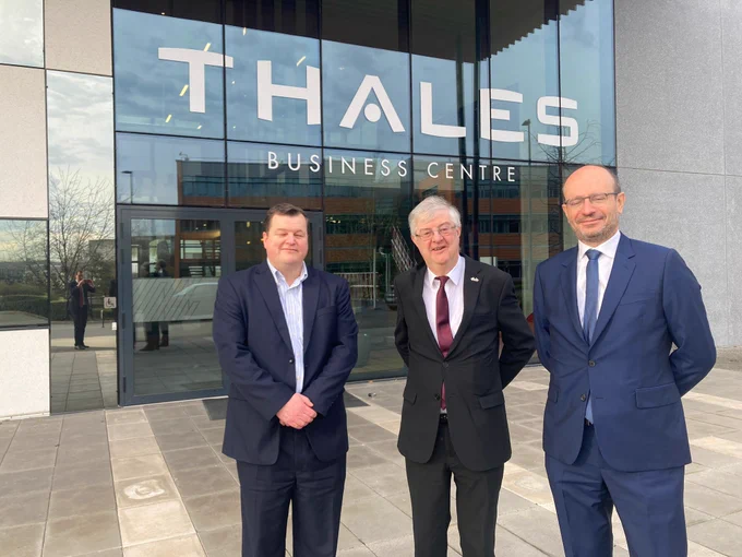The First Minister meeting with Thales Group.
