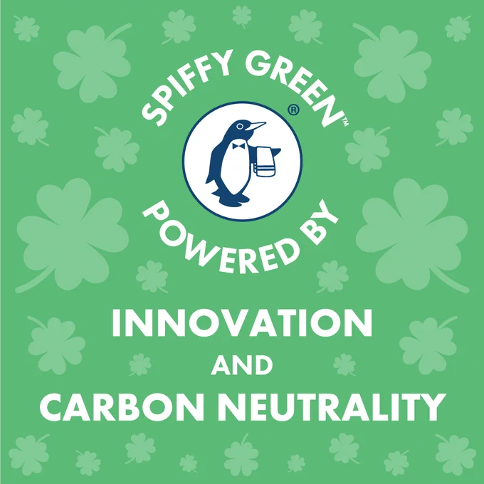 At Spiffy we don't just wear green, we are green!