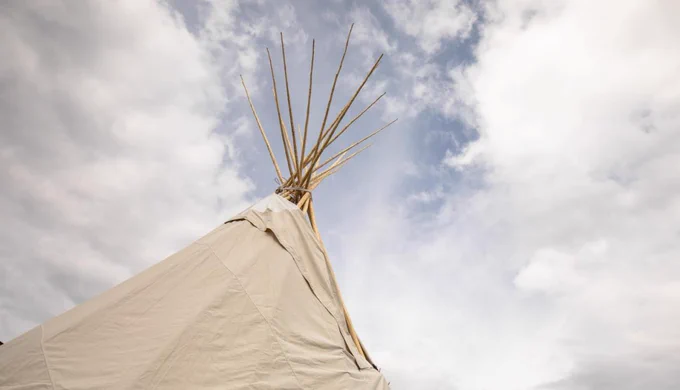 The top of a tipi
