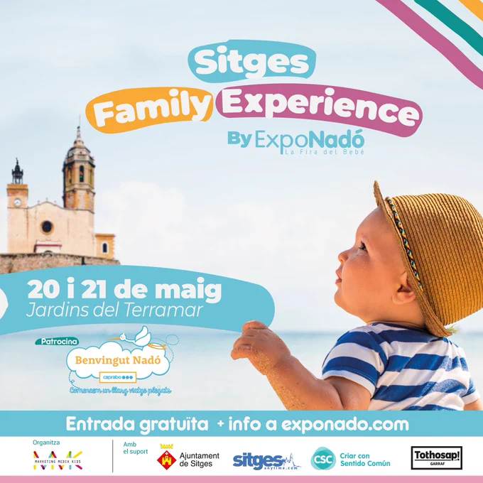 𝗦𝗜𝗧𝗚𝗘𝗦 𝗙𝗔𝗠𝗜𝗟𝗬 𝗘𝗫𝗣𝗘𝗥𝗜𝗘𝗡𝗖𝗘
és el nom que rep aquest nou projecte especialment pensat per a embarassades i famílies on hi trobareu una gran selecció de productes i serveis a preus especials, un ampli ventall d’activitats d’oci infantil, salut, comerç i entreteniment per a tota la família.

𝗔 𝗺𝗲́𝘀, faran un gran nombre de tallers, xerrades i conferències amb ponents molt reconeguts del nostre país com, per exemple, Armando Bastida, Neus Moya i Carlos González, entre  molts d’altres.

👉 Aviat trobaràs tota la informació de l’esdeveniment a www.exponado.com 
