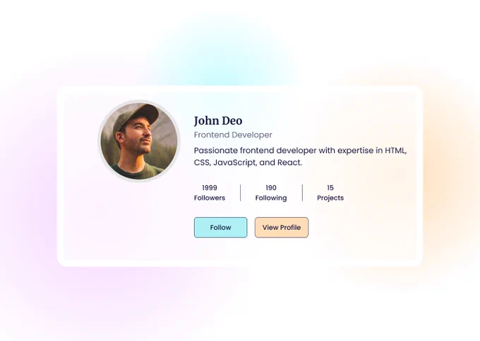 Profile Card Component Frontend Project