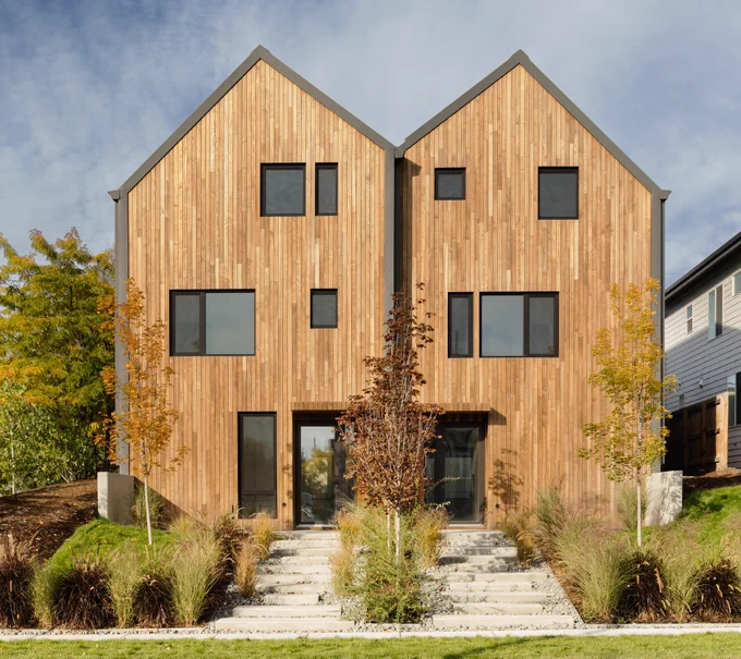 exterior of modern home