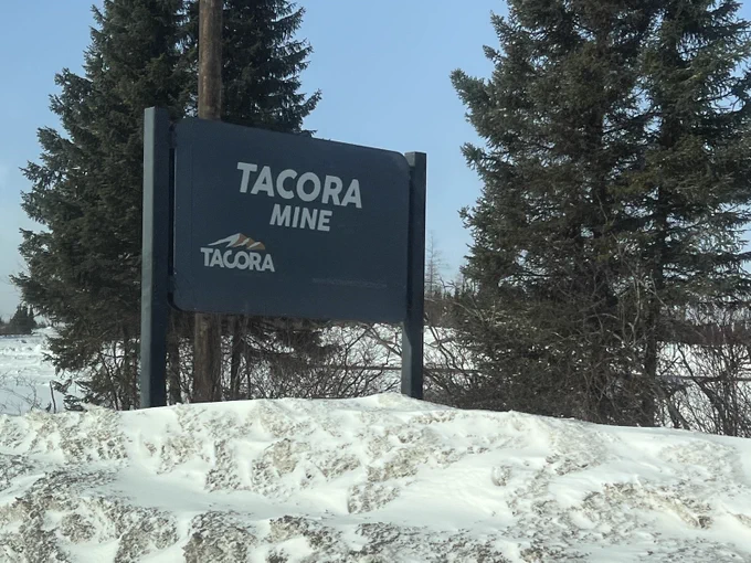Tacora Mine sign outside