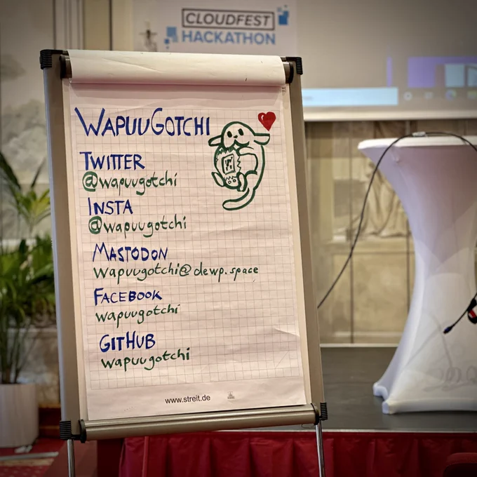 A closeup of the flip chart at the Hackathon