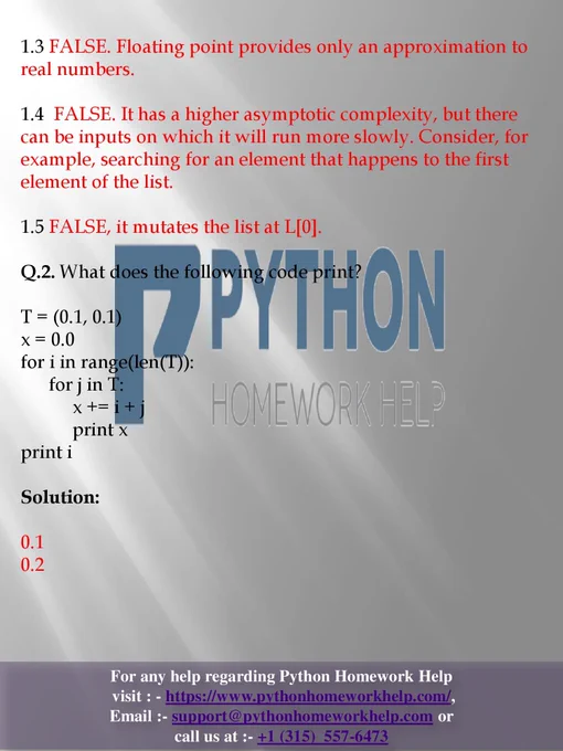Pay for Python Homework