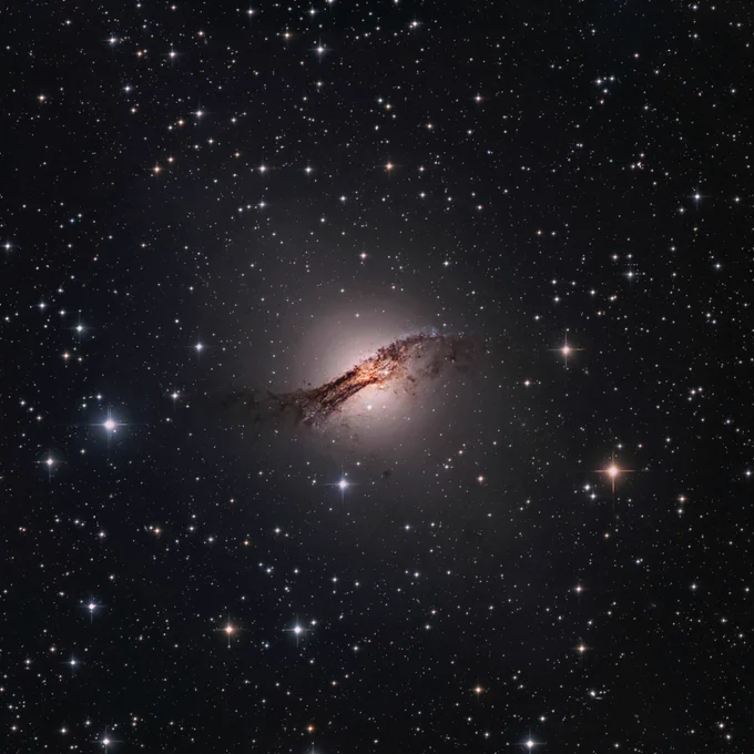 Image of Centaurus A a lenticula galaxy 14 million light years away from us taken by Pfirter