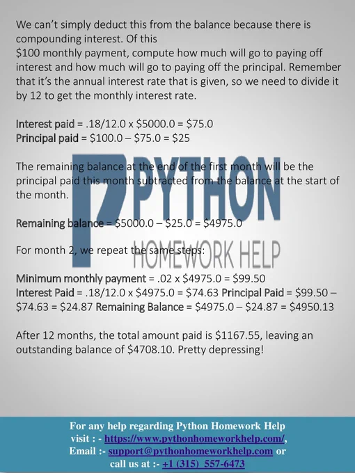 Write my Python Homework