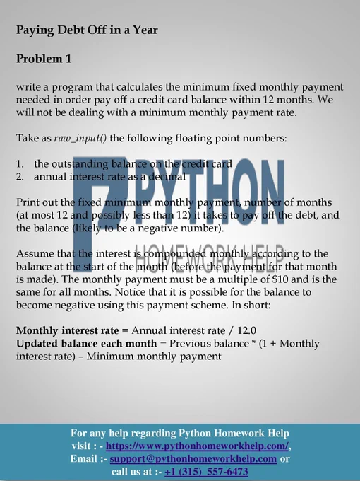 Write my Python Homework