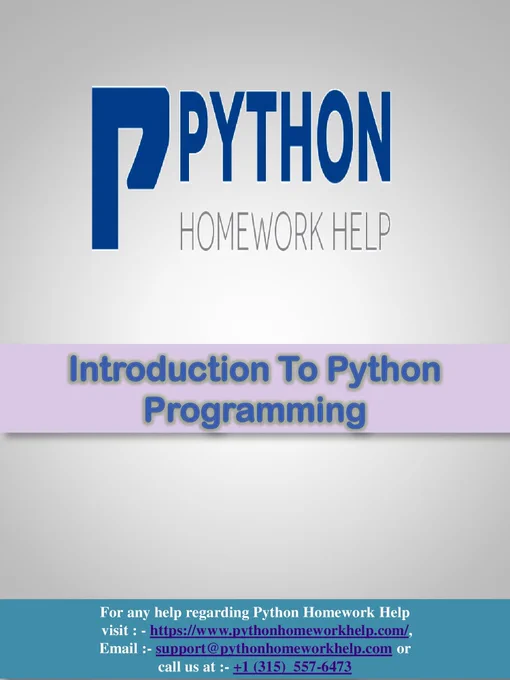 Write my Python Homework