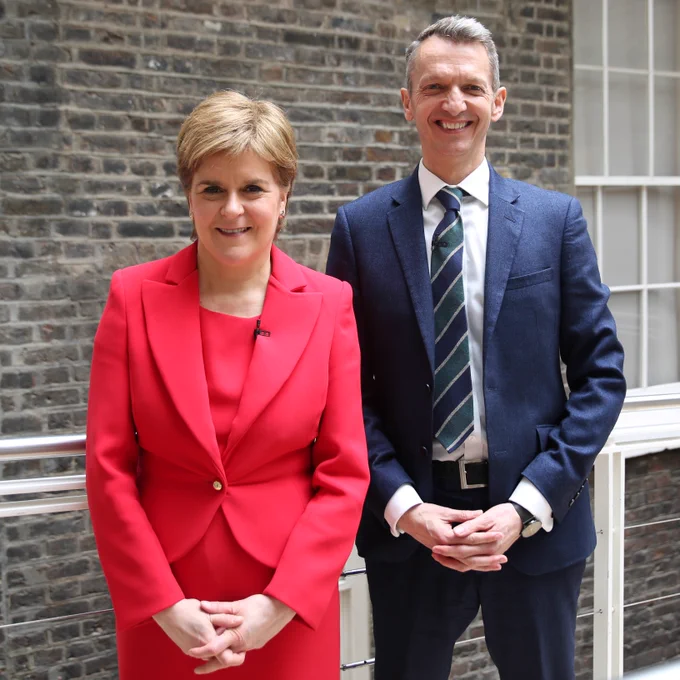 Nicola Sturgeon and Andy Haldane