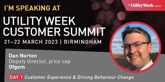 Speaker card for Dan Norton Deputy Director, price cap  - Speaker card for Utility Week Customer Summit