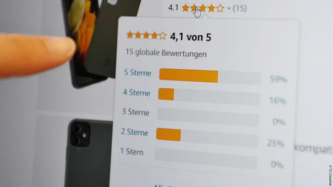 Eine Online-Bewertung von 4,1 Punkten; copyright: TU Clausthal