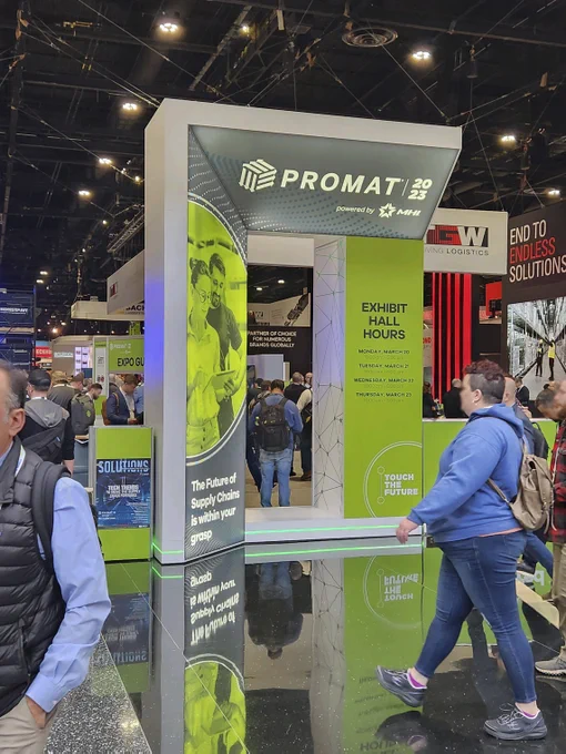 Main expo sign at ProMat 2023