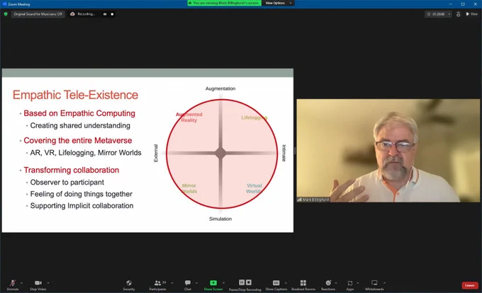 Mark Billinghurst, Reality Lab Lecture: https://youtu.be/T4jlP0_ptrk