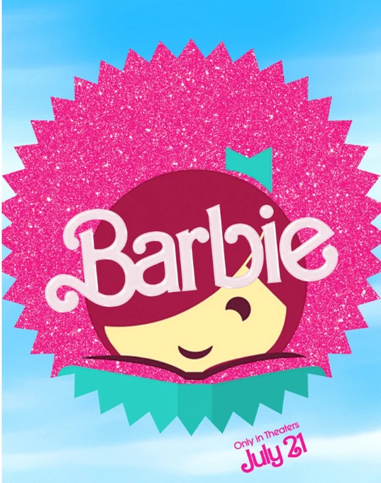 The Barbie movie poster featuring the logo for the Libby app.