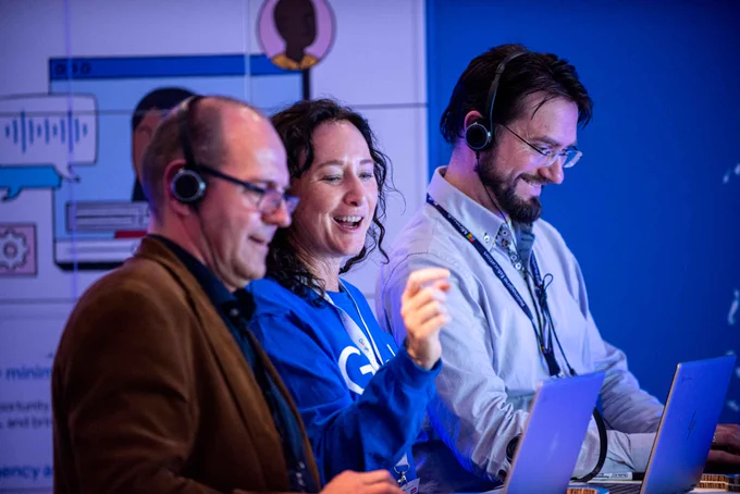 Images of attendees at Bett